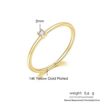 Women Gold Zirconia Pinky Rings