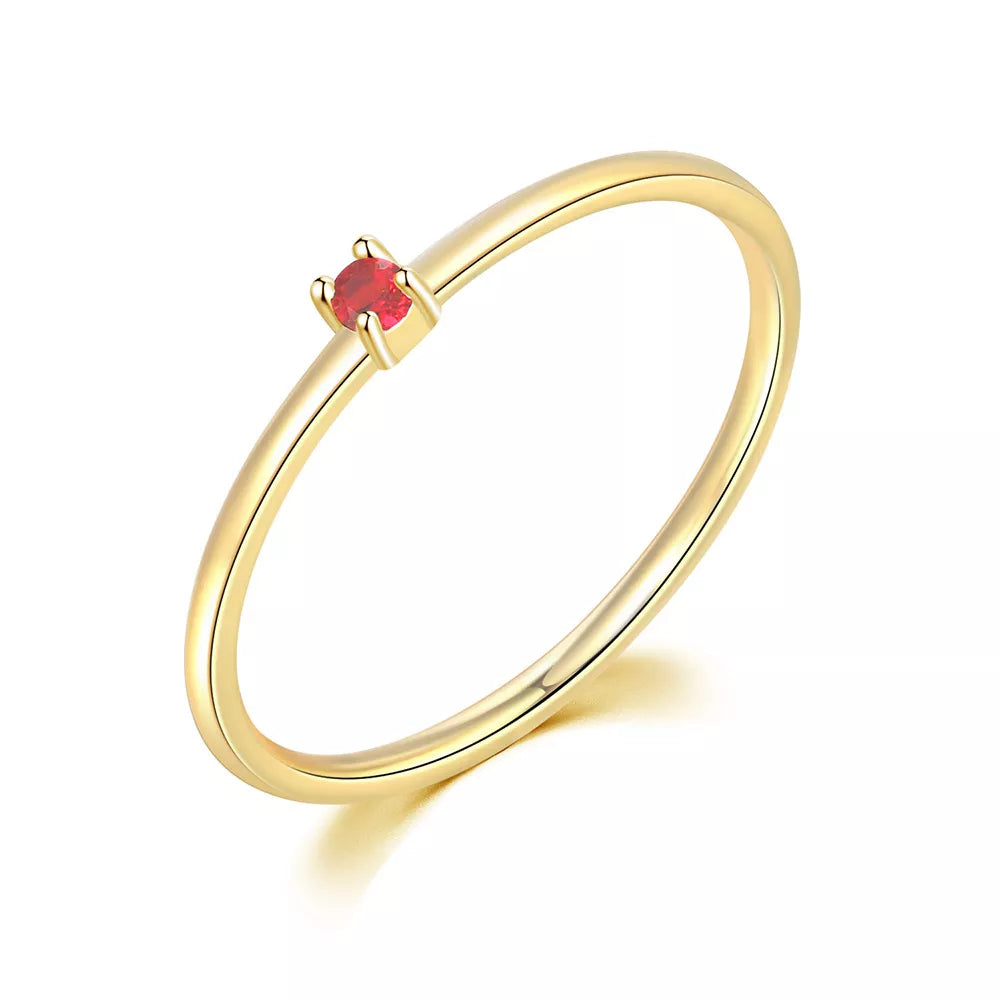 Women Gold Zirconia Pinky Rings