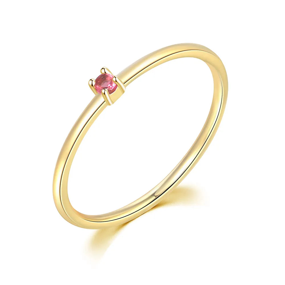 Women Gold Zirconia Pinky Rings