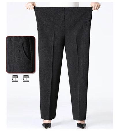 Women's High Waist Elastic Fleece Lined Pants