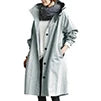 Women's Hooded Long Windbreaker Jacket