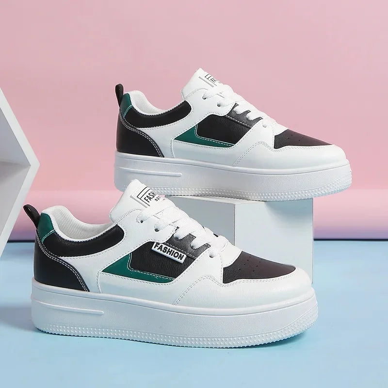 Women's Lace Up Thick Bottom Skate Shoes