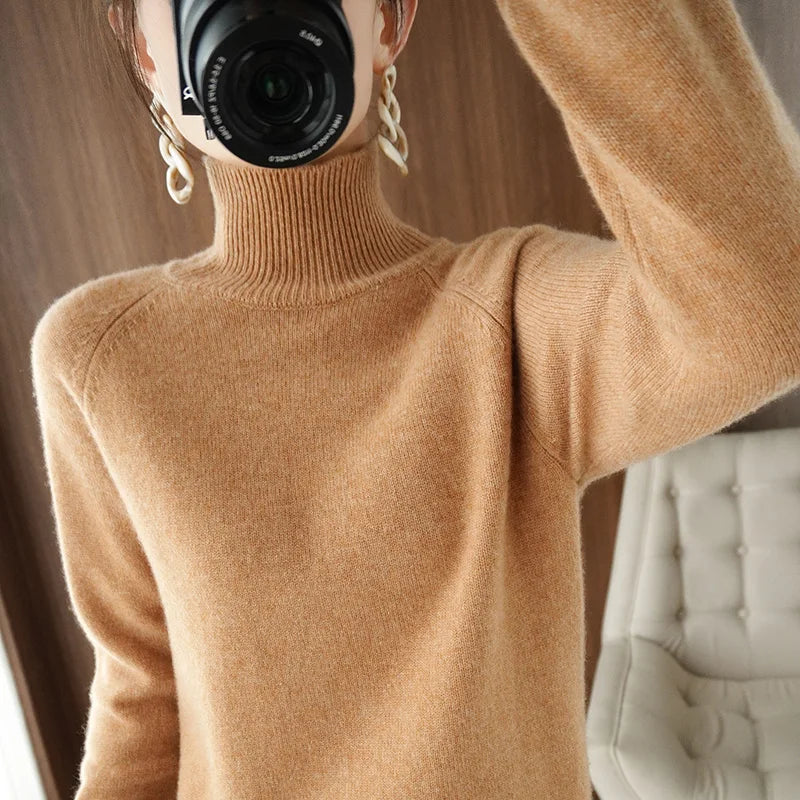 Women's Long Sleeve Cashmere Crew Neck Sweater