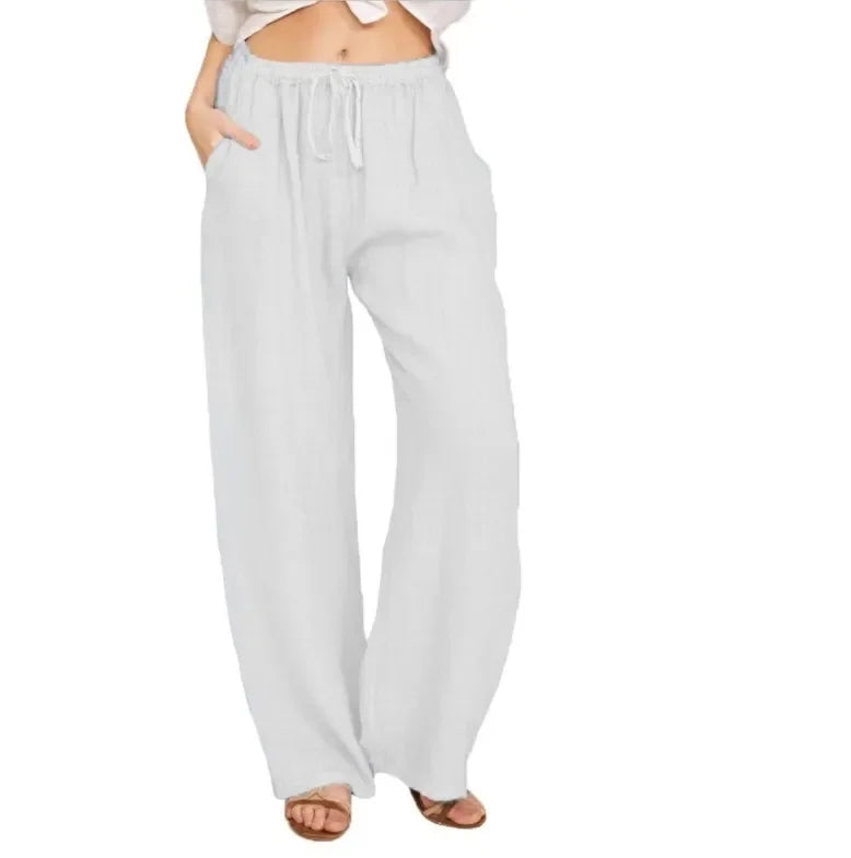Women's Loose Cotton Linen WideLeg Pant