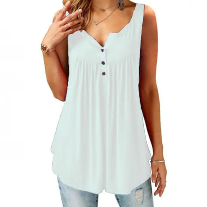 Women's Loose Sleeve Less Oversized Blouse