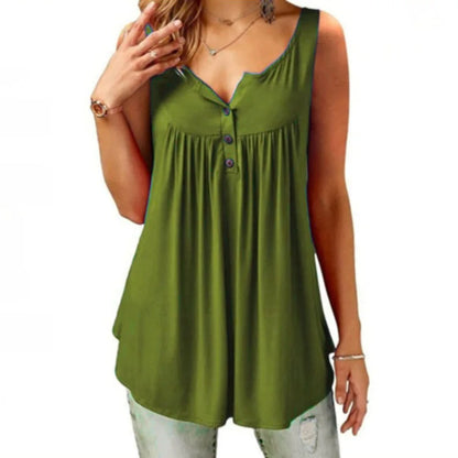 Women's Loose Sleeve Less Oversized Blouse