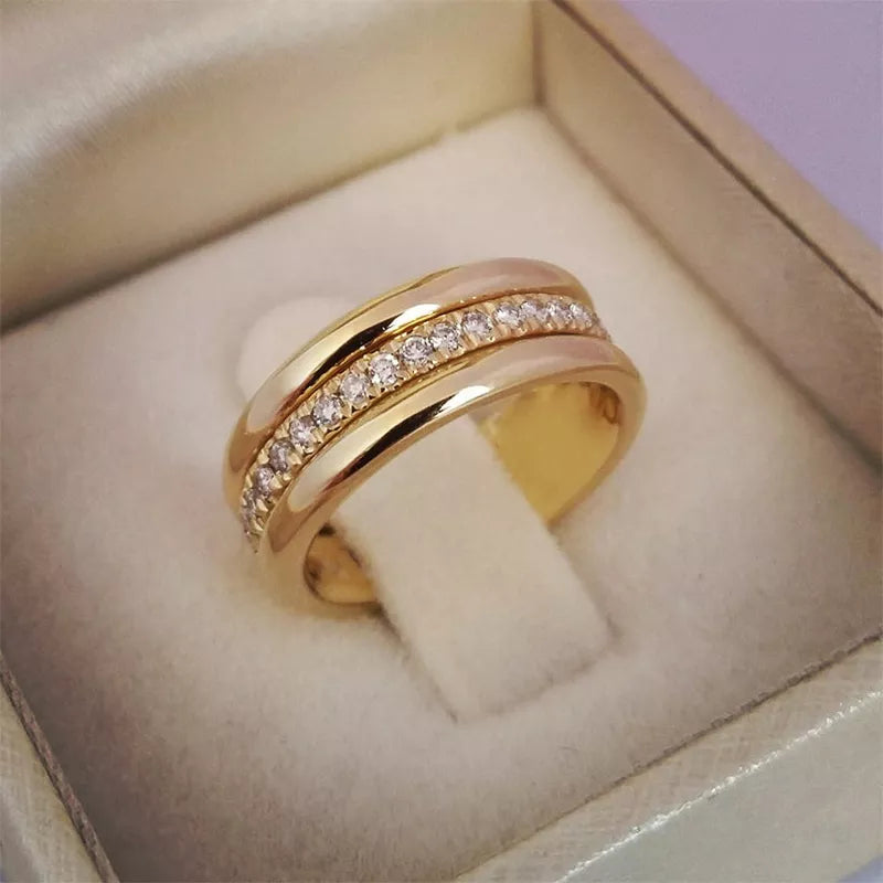 Women Micro Paved Zircon Rings