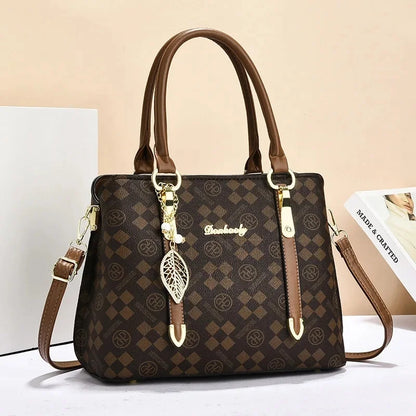 Women's Single Shoulder Square Leather Handbag