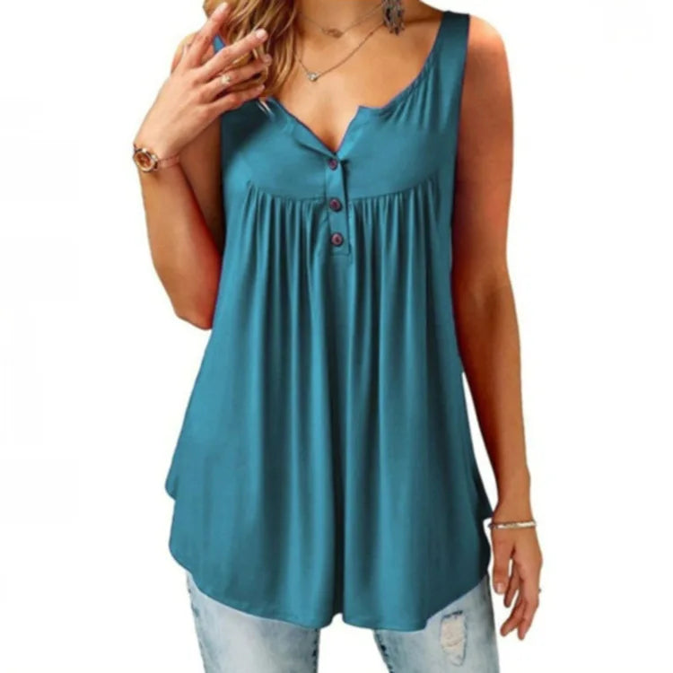 Women's Loose Sleeveless Oversized Blouse