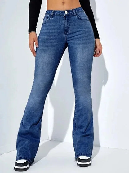 Women's Slim Fit High-Waist Bootcut Jeans