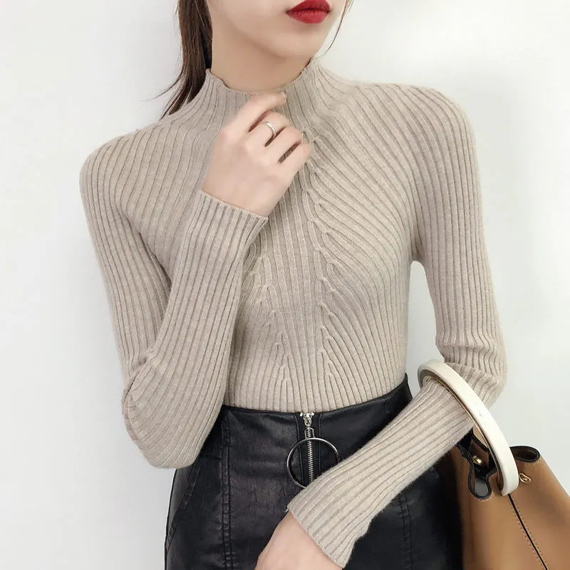 Women's Slim Kinitted Winter Turtleneck Sweater