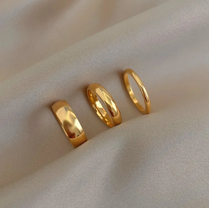Women Stainless Steel Gold Rings