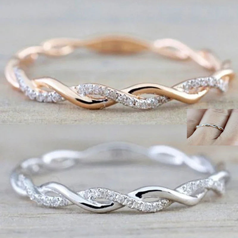 Women Stainless Steel Gold Silver Rings