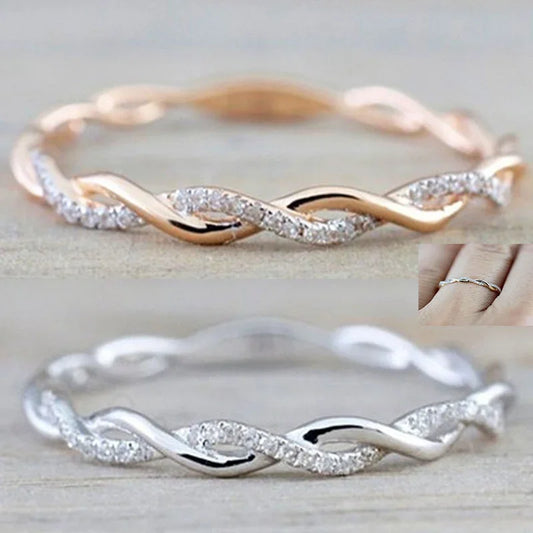 Women Stainless Steel Gold Silver Rings