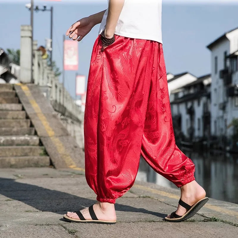 Women's Summer Silk Bohemian Harem Pants