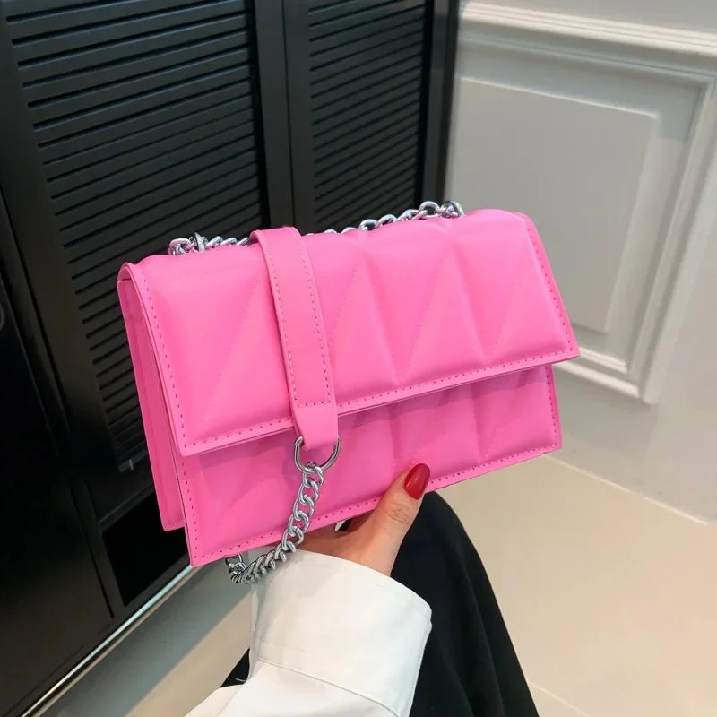 Women's Summer Square Chain Strap Crossbody Bag