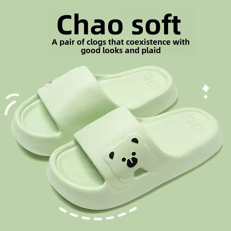 Women's Summer Thick Bottom Panda Sandals