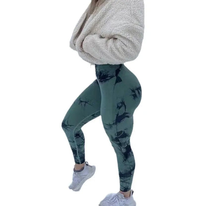 Women's Tie-Dye Seamless Butt Lifting Leggings