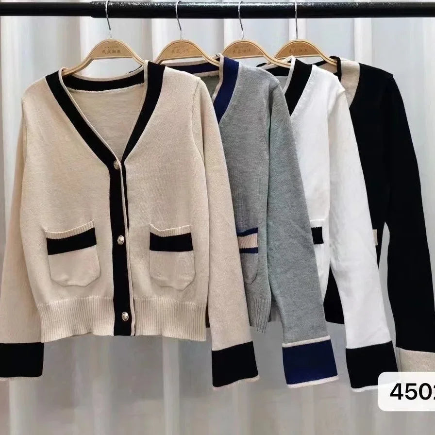 Women's V Neck Knitted Open Cardigan Sweaters