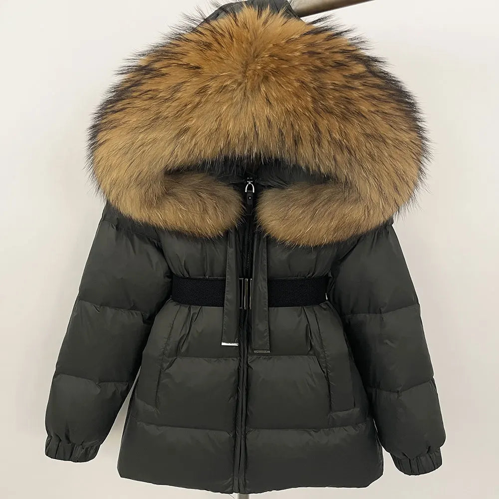 Women's Waterproof Fox Fur Hoode Parka