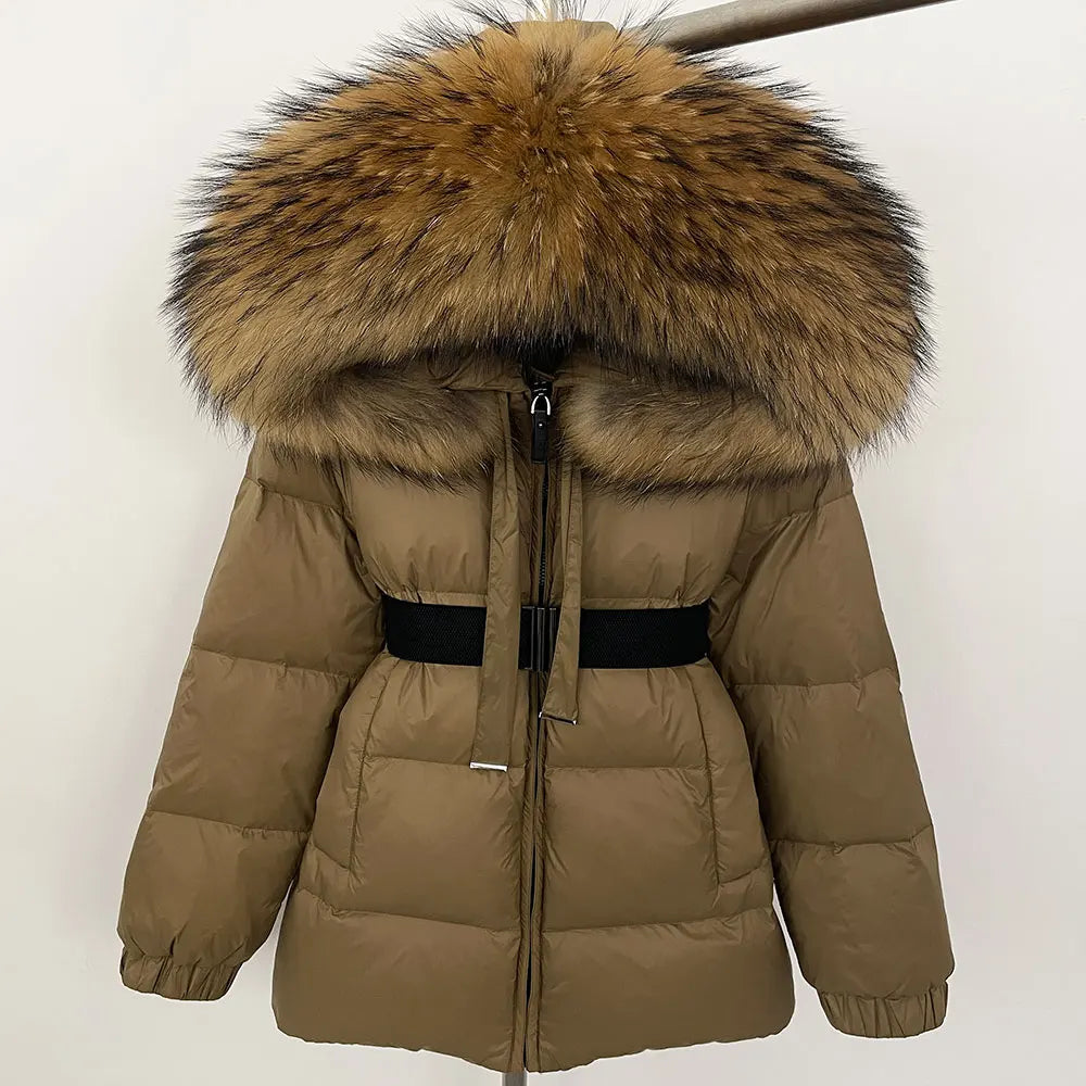 Women's Waterproof Fox Fur Hoode Parka