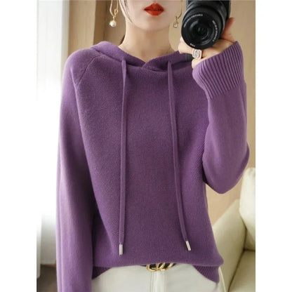 Women's Winter Wool Hooded Sweaters