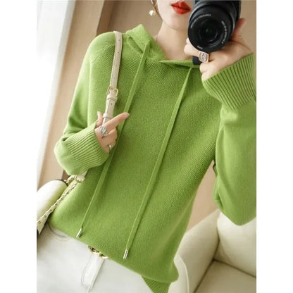 Women's Winter Wool Hooded Sweaters