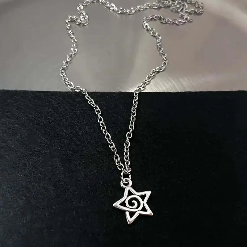 Women's Y2K Silver Color Heart Pendant Necklace