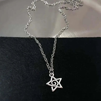 Women's Y2K Silver Color Heart Pendant Necklace