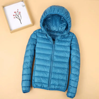 Women's Autumn Winter Hooded down jacket