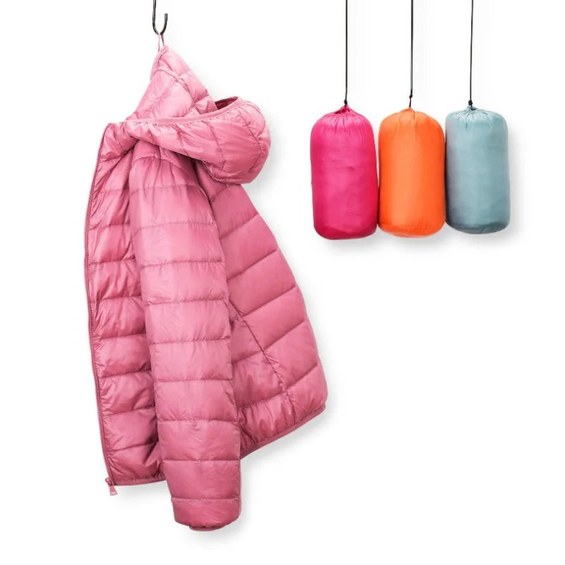 Women's Autumn Winter Hooded down jacket