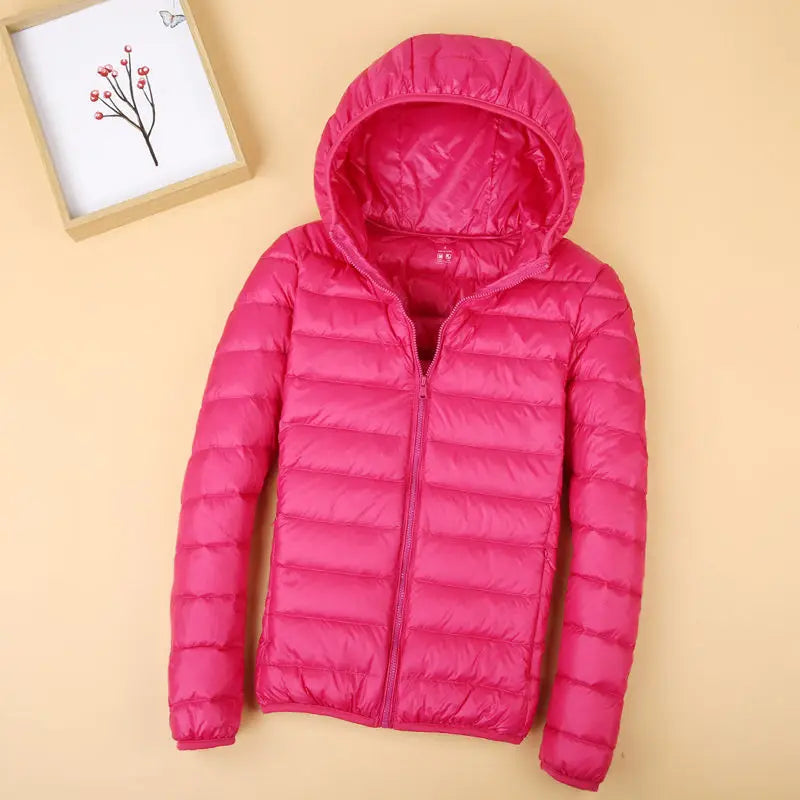 Women's Autumn Winter Hooded down jacket