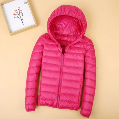 Women's Autumn Winter Hooded down jacket