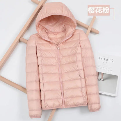 Women's Autumn Winter Hooded down jacket