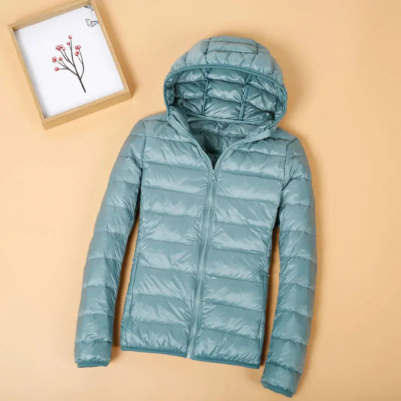 Women's Autumn Winter Hooded down jacket
