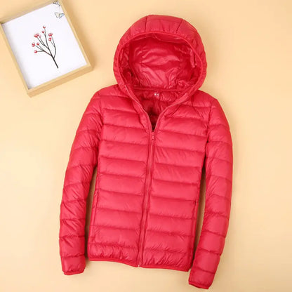 Women's Autumn Winter Hooded down jacket