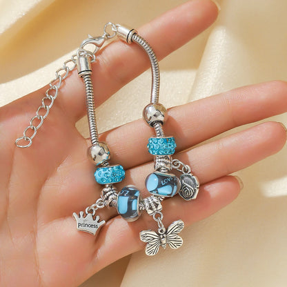 Women's Butterfly Crown Beaded Bracelet