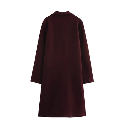 Women's Button Decorated Outerwear Coat