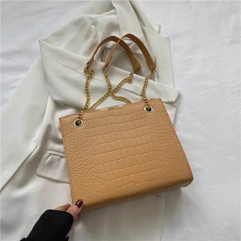 Women's Chain Crossbody PU Leather Bag