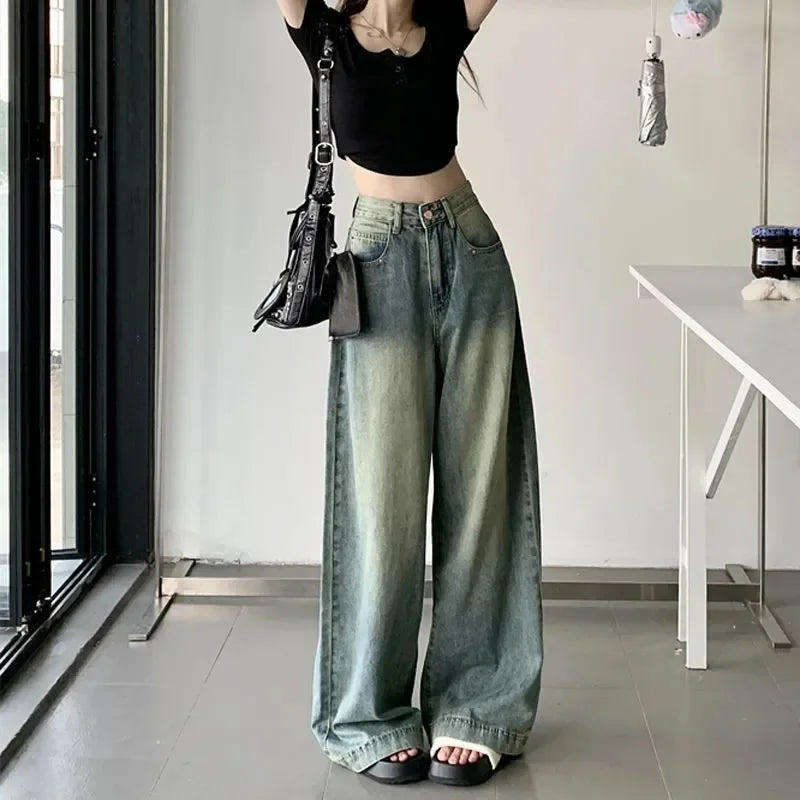 Women's Chic High-Waist Loose Wide Leg Jeans