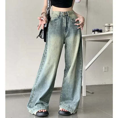 Women's Chic High-Waist Loose Wide Leg Jeans