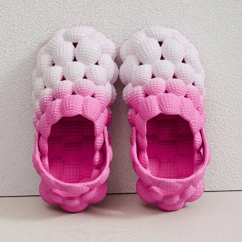 Women's Indoor Closed Toe Beach Bubble Ball Slippers