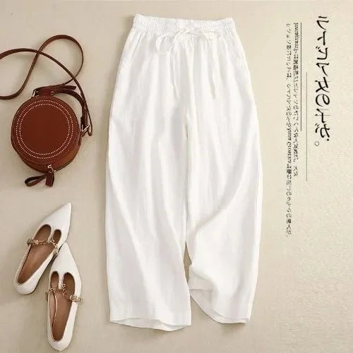 Women's Retro Cotton Linen Long Trousers