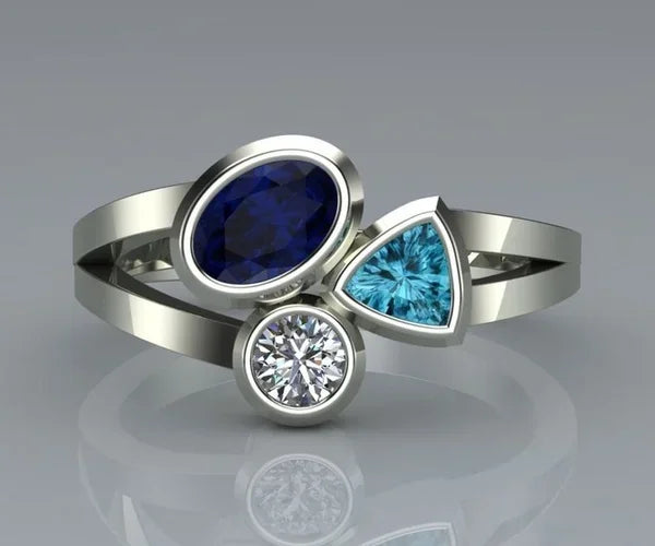 Women's Couple Irregular Stone Rings