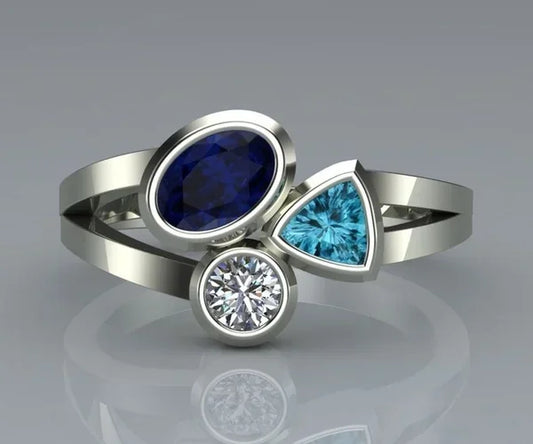 Women's Couple Irregular Stone Rings