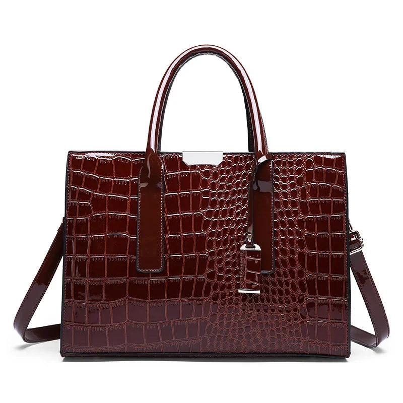 Women's Crossbody Hard PU Crocodile Leather Bag