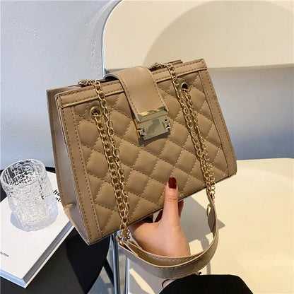 Women's Diamond Pattern Chain Shoulder Bag