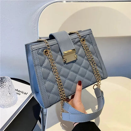 Women's Diamond Pattern Chain Shoulder Bag