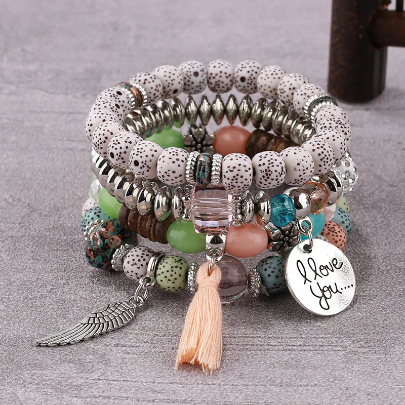 Women's Elastic Bead Bracelet