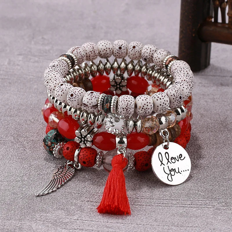 Women's Elastic Bead Bracelet